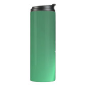 Metalen monogram groen glanzend thermosbeker (Gedraaid links)