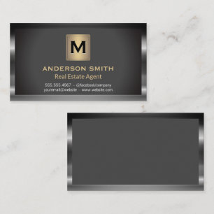 Metalen Monogram Simple Classic Visitekaartje