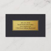 Metalen Nep Gouden Label en Leer (Achterkant)