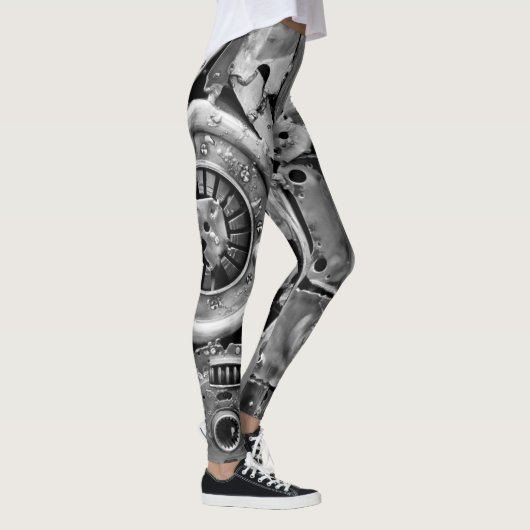 Metalen onderdelen bionische vrouwenbenen leggings (Rechts)