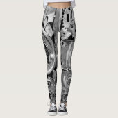 Metalen onderdelen bionische vrouwenbenen leggings (Voorkant)