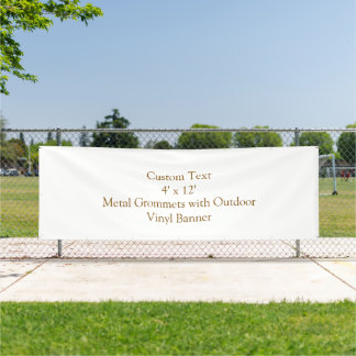 Metalen oogjes met buiten 4' x 12' vinyl spandoek