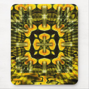 Metalen paddenstoelen: Geometrische kunst Mousepad Muismat