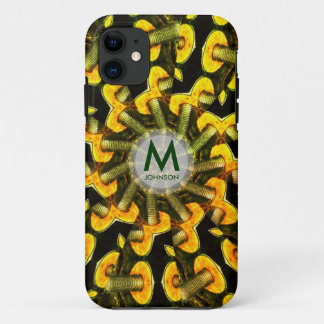 Metalen paddenstoelen Geometrische spiraal iPhone 11 Hoesje