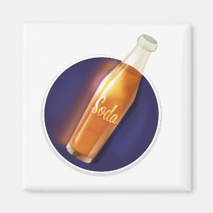 Metalen print van vintage frisdrank magneet