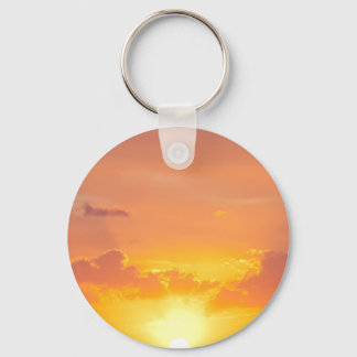 Metalen ring sleutelhanger zonsondergang en wolk