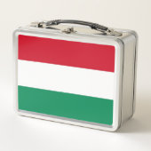 Metalen Roestvrij Lunchbox met Hongaarse vlag (Voorkant)