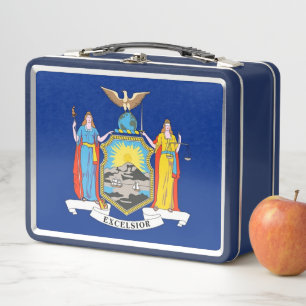 Metalen Roestvrij Lunchbox met vlag van New York