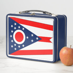 Metalen Roestvrij Lunchbox met vlag van Ohio