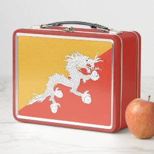 Metalen Roestvrije Lunchbox met Bhutan vlag