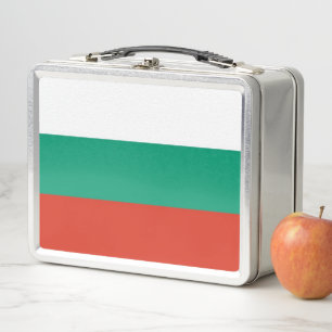 Metalen Roestvrije Lunchbox met Bulgaarse vlag
