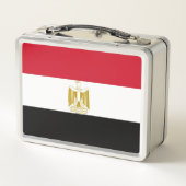 Metalen Roestvrije Lunchbox met Egyptische vlag (Achterkant)