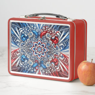 Metalen Roestvrije Lunchbox met Franse kleuren