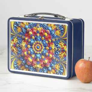 Metalen Roestvrije Lunchbox met Roemeense kleuren