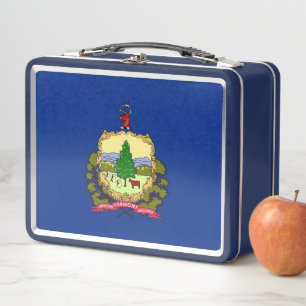 Metalen Roestvrije Lunchbox met Vermont State vlag