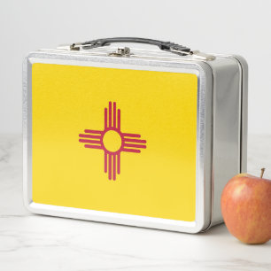 Metalen Roestvrije Lunchbox met vlag van New Mexic