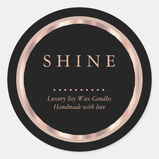 metalen Roos Gold- en zwarte labels (Voorkant)