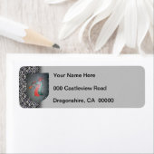 Metalen Shield Dragon Chainmail Grijs Links Etiket (Insitu)