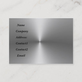 metalen slank met twee zijden achterste metalen kr visitekaartje