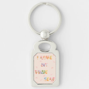 Metalen Sleutelhanger   Ik Hou van Mijn Ware Ik