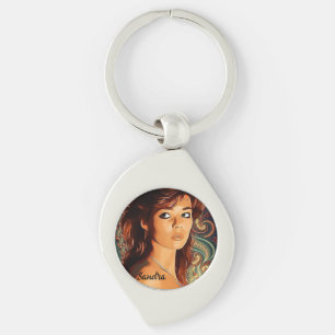 Metalen sleutelhanger Sandra