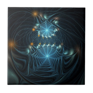 Metalen Spinnenwebben Tegeltje