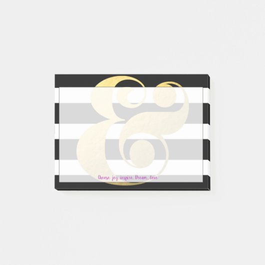 Metalen & Stripes Ampersand Post-its Post-it® Notes (Voorkant)