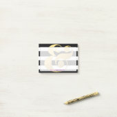 Metalen & Stripes Ampersand Post-its Post-it® Notes (Op bureau)