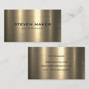 Metalen Visitekaartje met Gouden Glans