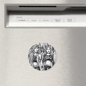 Metalen vrouwen magneet (Insitu (Vaatwasser))