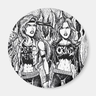 Metalen vrouwen magneet