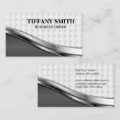 Metalen Weefpatroon | Metalen Golfpatroon Visitekaartje (Voorkant / Achterkant)