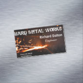 Metalen werken magnetisch visitekaartje (Voorbeeld)