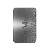 Metalen zilveren glitter badmat (Voorkant Verticaal)