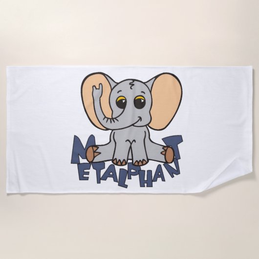 Metalfant Elephant Beach Towel Strandlaken (Voorkant)
