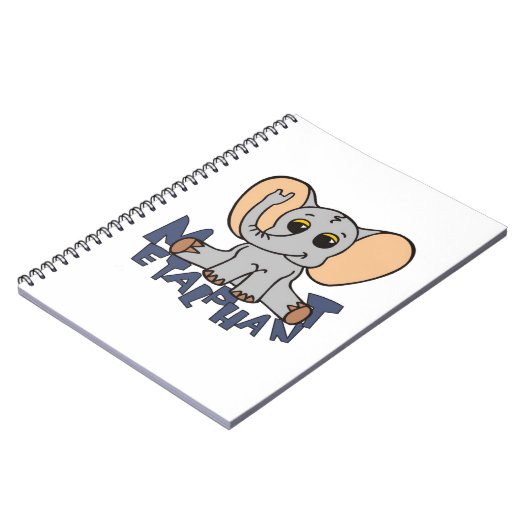 Metalfant Elephant Spiral notebook - klein Notitieboek (Linkerzijde)