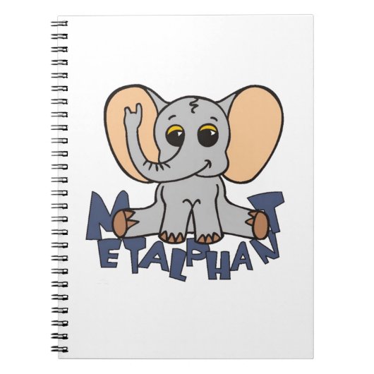 Metalfant Elephant Spiral notebook - klein Notitieboek (Voorkant)