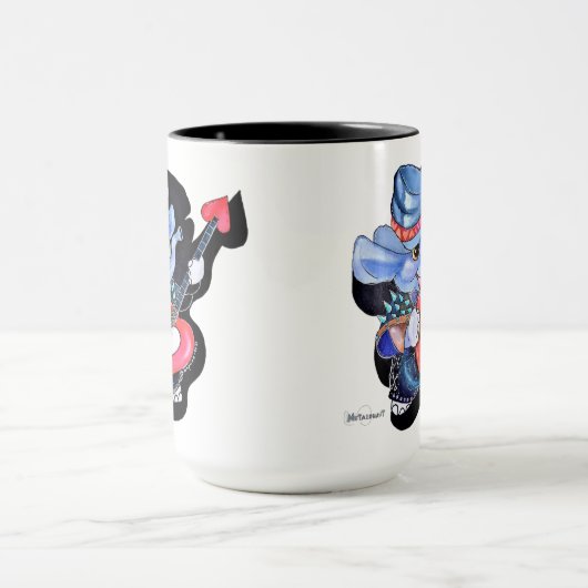 Metalfant Heart Guitar Mok (Midden)