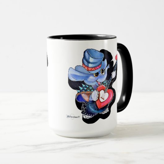 Metalfant Heart Guitar Mok (Voorkant rechts)