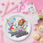 Metalfant paaspapier Bord (wit) (Feest)