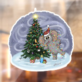 Metalfant Wilbur in lampglas Raamsticker (Vel 2)