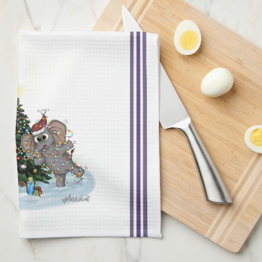 Metalfant Wilbur in Lightts Kitchen Towel Theedoek (Quarter Fold)