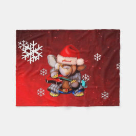 Metalfant Winter Holiday Fleece Blanket (rood) Deken