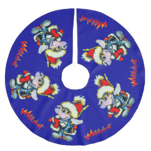 Metalfant Winter Holiday Tree Skirt - blauw Kerstboom Rok