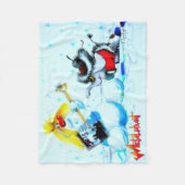 Metalfant Winter Scene Fleece Blanket (Voorkant)