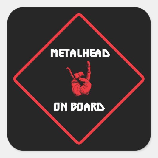 Metalhead aan boord van de Sticker (Voorkant)