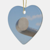 Metalic Blue Skies Keramisch Ornament (Links)