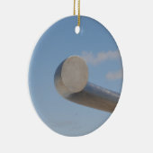 Metalic Blue Skies Keramisch Ornament (Rechts)