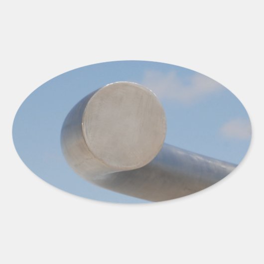 Metalic Blue Skies Ovale Sticker (Voorkant)