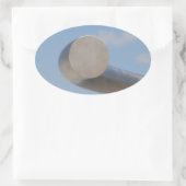 Metalic Blue Skies Ovale Sticker (Tas)